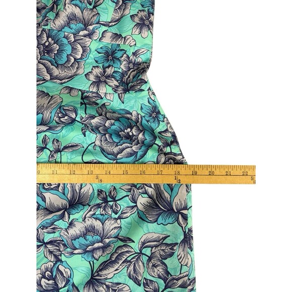 Adrianna Papell Cap Sleeve Floral Sheath Dress Size 6 Blue Floral Easter Spring - Picture 11 of 13